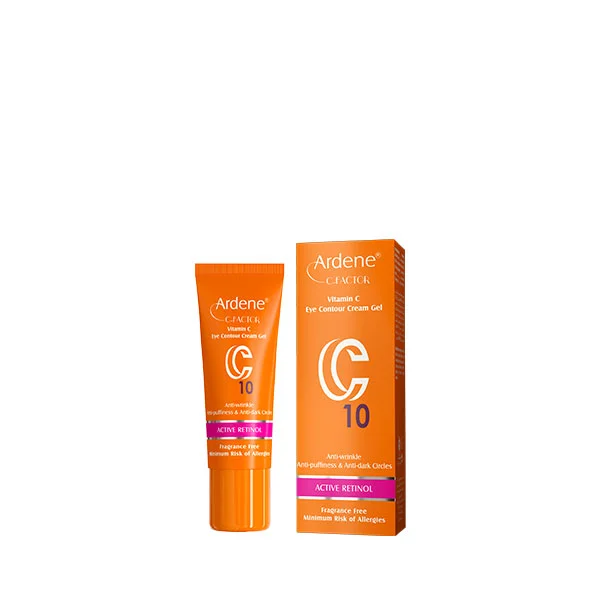 کرم ژل دور چشم ویتامین C 10 ضد چروک، پف و تیرگی زیر چشم آردن 15 گرمی Ardene Vitamin C10 Anti Wrinkle, Anti Puffiness & Anti Dark Circles Eye Contour Cream Gel 15 gr